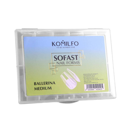 Гелеві форми для нарощування Komilfo SoFast Nail Forms Ballerina Medium, 240 шт