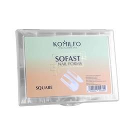 Геловые формы для наращивания Komilfo SoFast Nail Forms Square, 240 шт