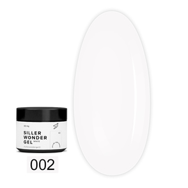 Гель для нарощування Siller Wonder Gel №002, 30 мл (білий)