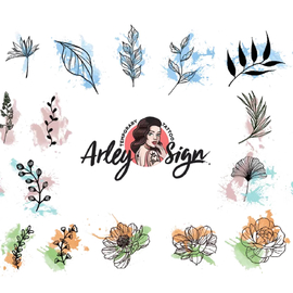 Slider design Arley Sign №0002 (Thin faces with spots)
