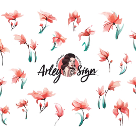 Slider design Arley Sign №0011 (Red flowers)