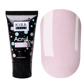 Акрил-гель (полігель) для нарощування Kira Nails Acryl Gel Glitter Pink, 30 г, Колір Kira Nails Acrygel: Glitter Pink, Об'єм (мл): 30 мл