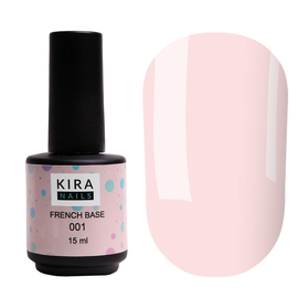 База камуфлююча Kira Nails French Base 001, 15 мл, Колір French Base: 001, Об'єм (мл): 15 мл