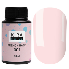 База камуфлююча Kira Nails French Base 001, 30 мл, Колір French Base: 001, Об'єм (мл): 30 мл