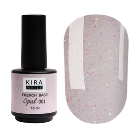 Kira Nails French Base Opal 001, 15 ml, Color French Base: 001 Opal, Volume (ml): 15 ml