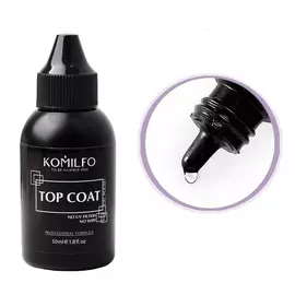 Топ без липкого шару та без УФ фільтрів Komilfo Top No Wipe and No UV, 50 мл (без пензлика), Об'єм (мл): 50 мл