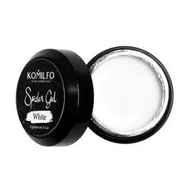 Gel paint "spiderweb" Komilfo Spider Gel White, 5 g