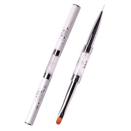Пензлик двосторонній Komilfo Double Gel oval 6 (Nylon)/Liner 9 (Nylon)