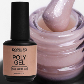 Полігель Komilfo PolyGel 006, 15 мл (з шиммером)
