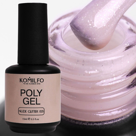 Полігель Komilfo PolyGel 005, 15 мл (з шиммером)