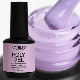 Полігель Komilfo PolyGel 009, 15 мл (з шиммером)