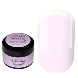 База кольорова Komilfo Color Base French 007 (молочно-рожевий), 30 мл, Колір Komilfo Color French Base: №007, Об'єм (мл): 30 мл