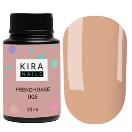 База камуфлююча Kira Nails French Base 006, 30 мл (бочонок), Колір French Base: 006, Об'єм (мл): 30 мл