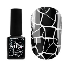Гель-лак Kira Nails Crack Effect Black, 6 мл
