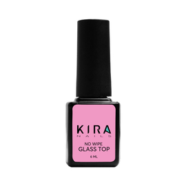 Топ для гель-лаку без липкого шару Kira Nails No Wipe Glass Top Coat, 6 мл