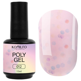 Полігель Komilfo PolyGel 012, 15 мл (з поталлю)