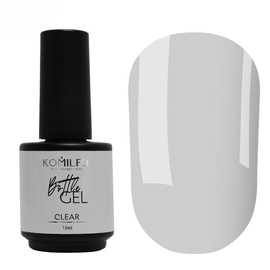 Гель для нарощування Komilfo Bottle Gel Clear, 15 мл, HEMA/TPO: FREE, Komilfo Bottle Gel: Clear, Об'єм (мл): 15 мл