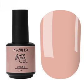 Гель для нарощування Komilfo Bottle Gel Cover, 15 мл, HEMA/TPO: FREE, Komilfo Bottle Gel: Cover, Об'єм (мл): 15 мл
