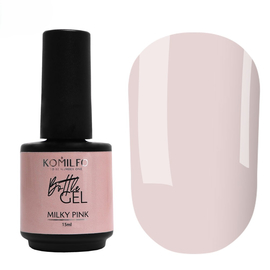Гель для нарощування Komilfo Bottle Gel Milky Pink, 15 мл, HEMA/TPO: FREE, Komilfo Bottle Gel: Milky Pink, Об'єм (мл): 15 мл