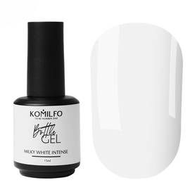 Гель для нарощування Komilfo Bottle Gel Milky White Intense, 15 мл, HEMA/TPO: FREE, Komilfo Bottle Gel: Milky White Intense, Об'єм (мл): 15 мл