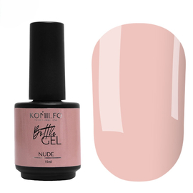 Гель для нарощування Komilfo Bottle Gel Nude, 15 мл, HEMA/TPO: FREE, Komilfo Bottle Gel: Nude, Об'єм (мл): 15 мл