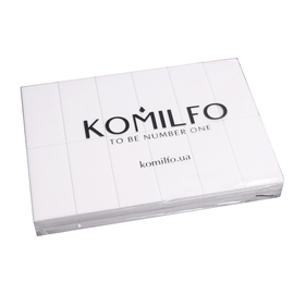 Komilfo Large nail polisher of 76*34*13 mm, white, 120/120 (24 pieces)