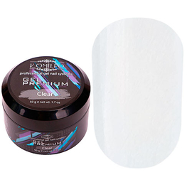 Гель для нарощування Komilfo Gel Premium Clear, 50 г, Колір Komilfo Gel Premium: Clear, Об'єм (мл): 50 мл