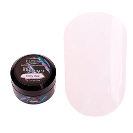 Гель для нарощування Komilfo Gel Premium Milky Pink, 15 г, Колір Komilfo Gel Premium: Milky Pink, Об'єм (мл): 15 мл