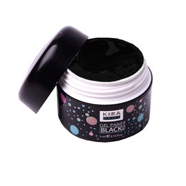 Гель-фарба без липкого шару Kira Nails No Wipe Gel Paint, Black, 5 мл