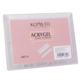 Верхні форми для нарощування (арочні) Komilfo Acry Gel Top Nail Forms, Arch, 120 шт