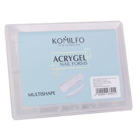 Верхні форми для нарощування (універсальні) Komilfo Acry Gel Top Nail Forms, Multishape, 120 шт