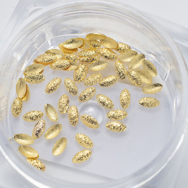 Decor for nails Metal Komilfo Rivets, oval, 1,5 * 3 mm, gold