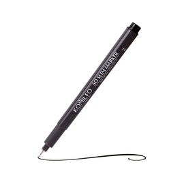 Marker for design Komilfo So slim marker, thin, black