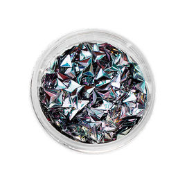 Komilfo 3D Чешуя Дракона №018, треугольник, Crystal AB (1 г)