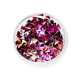 Komilfo 3D Луска Дракона №024, трикутник, Purple Flare, (1 г)