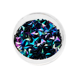 Komilfo 3D Dragon Scale №032, triangle, Black AB, (1 g)