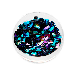 Komilfo 3D Dragon Scale №034, rectangle, Black AB, (1 g)