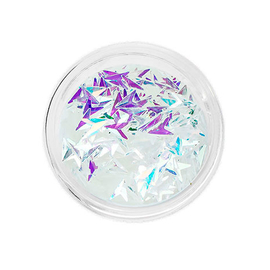 Komilfo 3D Dragon Scale №037, arrow, Silver AB, (1 g)