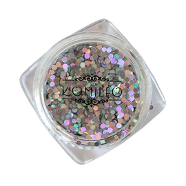 Decor for design of Komilfo Disco Design №028, silver, hologram, 1 mm, (1 g)