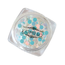Decor for design of Komilfo Disco Design №040, transparent, with silver-blue ebb, 3 mm, (1 g)