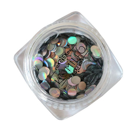 Decor for design of Komilfo Disco Design №030, silver, hologram, 3 mm, (1 g)