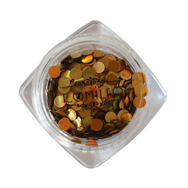 Decor for design of Komilfo Disco Design №033, gold, hologram, 3 mm, (1 g)