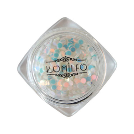 Decor for design of Komilfo Disco Design №039, transparent, with silver-blue ebb, 2 mm, (1 g)