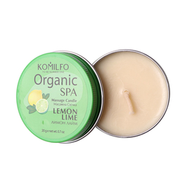 Масажна свічка Komilfo Massage Candle - Lemon Lime, 30 g