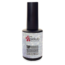 Топ без липкого шару Molekula Glitter Top No Wipe Rubber Shine, 12 мл