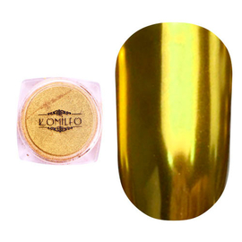 Втирка для дизайну дзеркальна Komilfo Mirror Powder №002, золото, 0,5 г