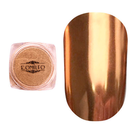 Втирка для дизайну дзеркальна Komilfo Mirror Powder №004, бронзовий, 0,5 г