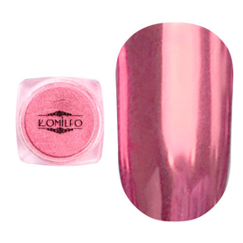 Втірка для дизайну дзеркальна Komilfo Mirror Powder №010, ніжно-рожевий, 0,5 г