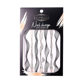 Наклейки для дизайну на нігтях Komilfo Nail Design Sticker №KNS-007BR