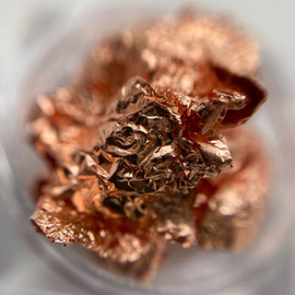 Foil compressed in a jar for nail Komilfo, rose gold